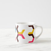 Farbenfrohe, moderne, coole Zickzack Formen Espressotasse (Rechts)