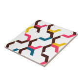 Farbenfrohe, moderne, coole Zickzack Formen Fliese (Seite)