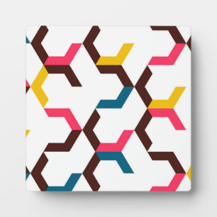 Farbenfrohe, moderne, coole Zickzack Formen Fotoplatte