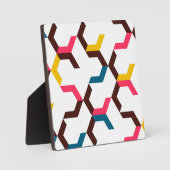 Farbenfrohe, moderne, coole Zickzack Formen Fotoplatte (Vorderseite)