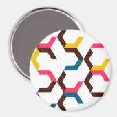 Farbenfrohe, moderne, coole Zickzack Formen Magnet (Vorderseite/Rückseite)