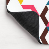 Farbenfrohe, moderne, coole Zickzack Formen Mousepad (Ecke)