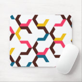 Farbenfrohe, moderne, coole Zickzack Formen Mousepad (Mit Mouse)