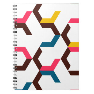 Farbenfrohe, moderne, coole Zickzack Formen Notizblock
