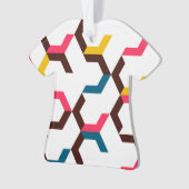 Farbenfrohe, moderne, coole Zickzack Formen Ornament (Vorderseite)