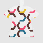 Farbenfrohe, moderne, coole Zickzack Formen Ornament (Vorderseite)