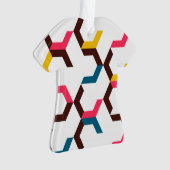 Farbenfrohe, moderne, coole Zickzack Formen Ornament (Vorderseite)