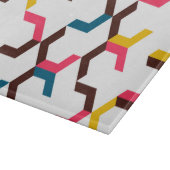 Farbenfrohe, moderne, coole Zickzack Formen Schneidebrett (Ecke)