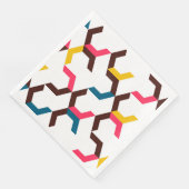 Farbenfrohe, moderne, coole Zickzack Formen Serviette (Ecke)