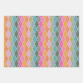 Farbenfrohe moderne Diamantformen Geometrisches Mu Geschenkpapier Set (Vorderseite 3)