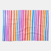 Farbenfrohe moderne, einfache Streifen Regenbogenm Geschirrtuch (Horizontal)