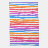 Farbenfrohe moderne, einfache Streifen Regenbogenm Geschirrtuch (Vertikal)