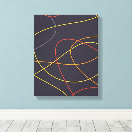 Farbenfrohe, moderne, einfache, trendige und kurvi leinwanddruck (Insitu (Holzboden))