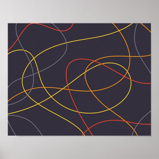 Farbenfrohe, moderne, einfache, trendige und kurvi poster (Vorne)