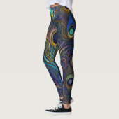 Farbenfrohe moderne Einrichtung Einzigartiges Pfau Leggings (Links)