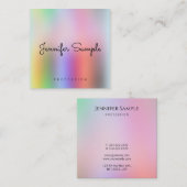 Farbenfrohe moderne Elegant Template Typografie Sc Quadratische Visitenkarte (Vorne/Hinten)