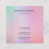 Farbenfrohe moderne Elegant Template Typografie Sc Quadratische Visitenkarte (Rückseite)