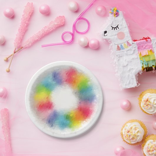 Farbenfrohe moderne Elegant-Vorlage Trendy Pappteller (Party)