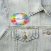 Farbenfrohe moderne Elegante trendige Template Reg Namensschild (Beispiel)