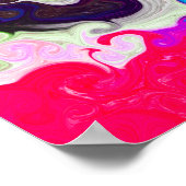Farbenfrohe moderne Fluid Art Pour Malzzellen Poster (Ecke)