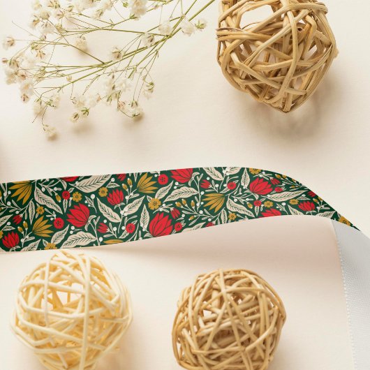 Farbenfrohe Moderne Folklore Kunst Satinband