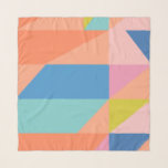 Farbenfrohe, moderne Formen in Bright Blue und Ora Schal<br><div class="desc">Farbige Formen in Orange,  Rosa und Blau</div>