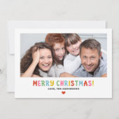 Farbenfrohe, moderne Foto Weihnachten (Vorderseite)