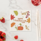 Farbenfrohe, moderne, freundliche Papierplatte Serviette (Beispiel)