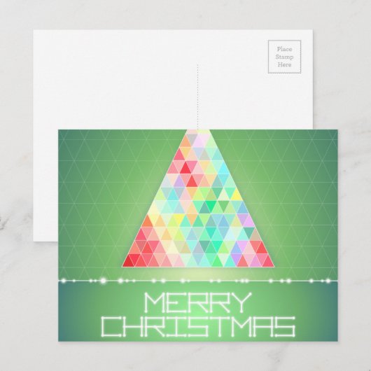 Farbenfrohe moderne frohe Weihnachten (Vorne/Hinten)