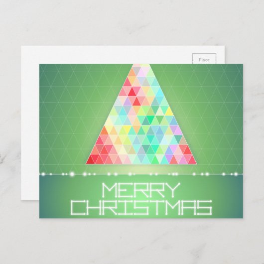 Farbenfrohe moderne frohe Weihnachten (Vorne/Hinten)