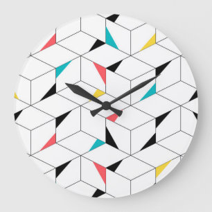 Farbenfrohe, moderne, fröhliche, trendige, fröhl große wanduhr