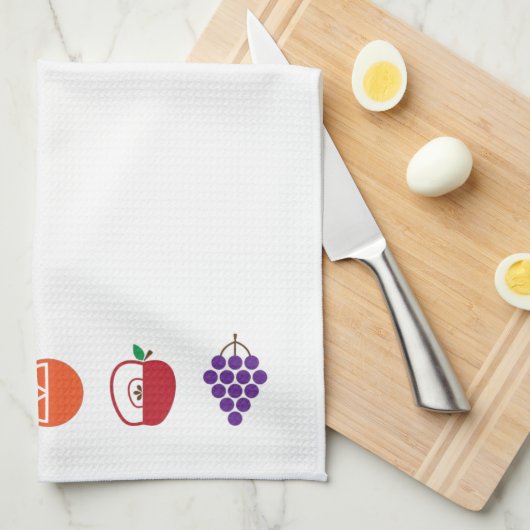 Farbenfrohe, moderne Früchte Geschirrtuch (Viertel Falte)