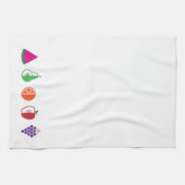 Farbenfrohe, moderne Früchte Geschirrtuch (Horizontal)