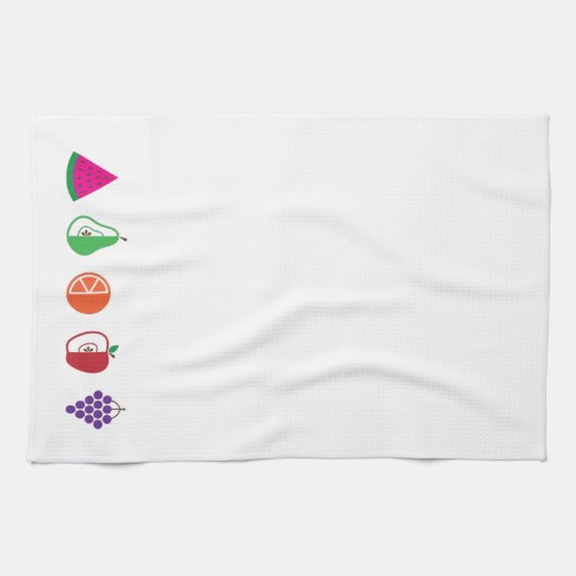 Farbenfrohe, moderne Früchte Geschirrtuch (Horizontal)