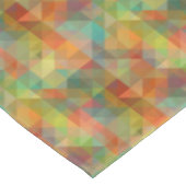 Farbenfrohe Moderne Funky Retro Polygon Mosaikmust Tischdecke (Schrägansicht)
