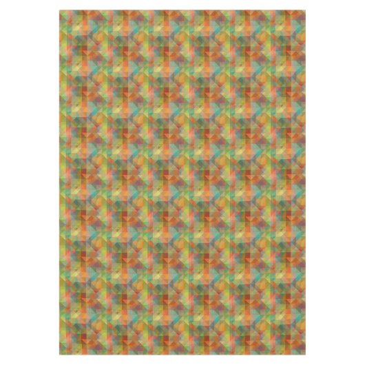 Farbenfrohe Moderne Funky Retro Polygon Mosaikmust Tischdecke (Vorderseite)