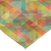 Farbenfrohe Moderne Funky Retro Polygon Mosaikmust Tischdecke (Schrägansicht)