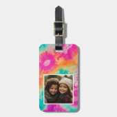 Farbenfrohe moderne Gefärbte Krawatte - Foto und T Gepäckanhänger (Vorderseite vertikal)