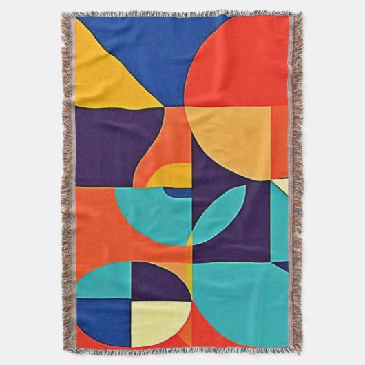 Farbenfrohe moderne Geometrie Decke (Vorderseite Vertikal)