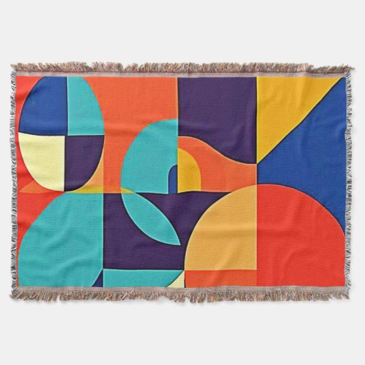 Farbenfrohe moderne Geometrie Decke (Vorderseite)