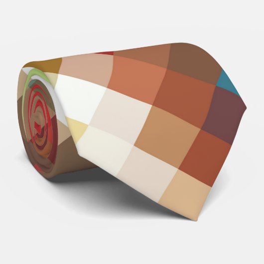 Farbenfrohe moderne Geometrie Diamantmuster #7 Krawatte (Gerollt)