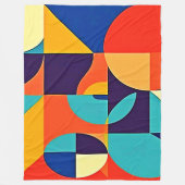 Farbenfrohe moderne Geometrie Fleecedecke (Vorderseite)
