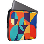 Farbenfrohe moderne Geometrie Laptopschutzhülle (Vorne Rechts)