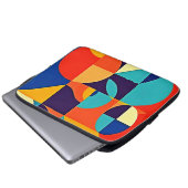 Farbenfrohe moderne Geometrie Laptopschutzhülle (Vorne Knopf)