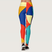 Farbenfrohe moderne Geometrie Leggings (Rückseite)