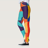 Farbenfrohe moderne Geometrie Leggings (Links)