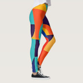 Farbenfrohe moderne Geometrie Leggings (Rechts)