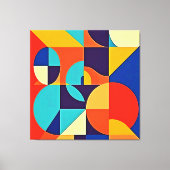 Farbenfrohe moderne Geometrie Leinwanddruck (Vorderseite)