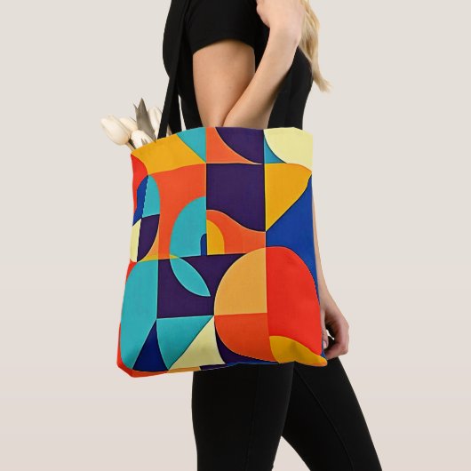 Farbenfrohe moderne Geometrie Tasche (Von Nahem)