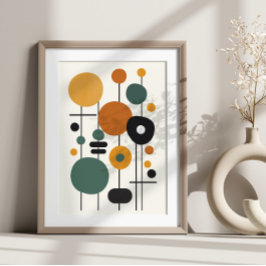 Farbenfrohe moderne geometrische Abstrakte Kunst Poster